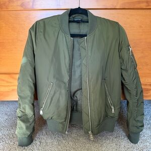 Topshop Green Bomber Jacket